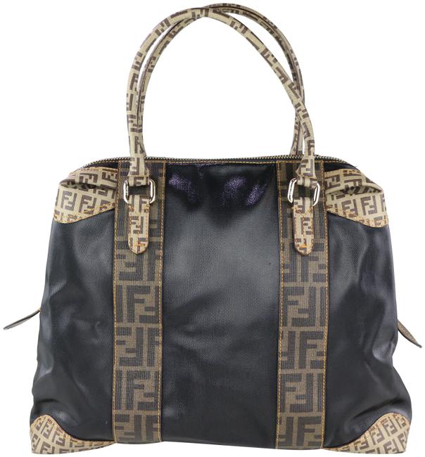 Fendi Logo Black Nylon Tote 