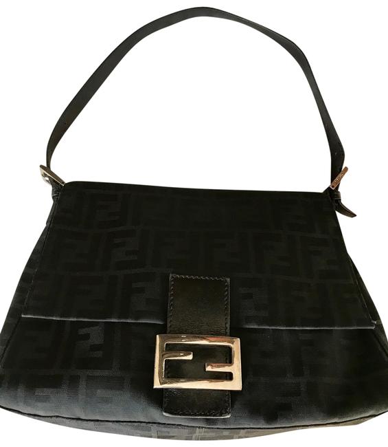 Fendi Canvas and Leather Baguette 
