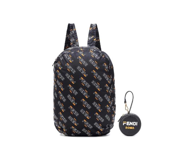 Fendi Mania Charm Monogram Backpack 
