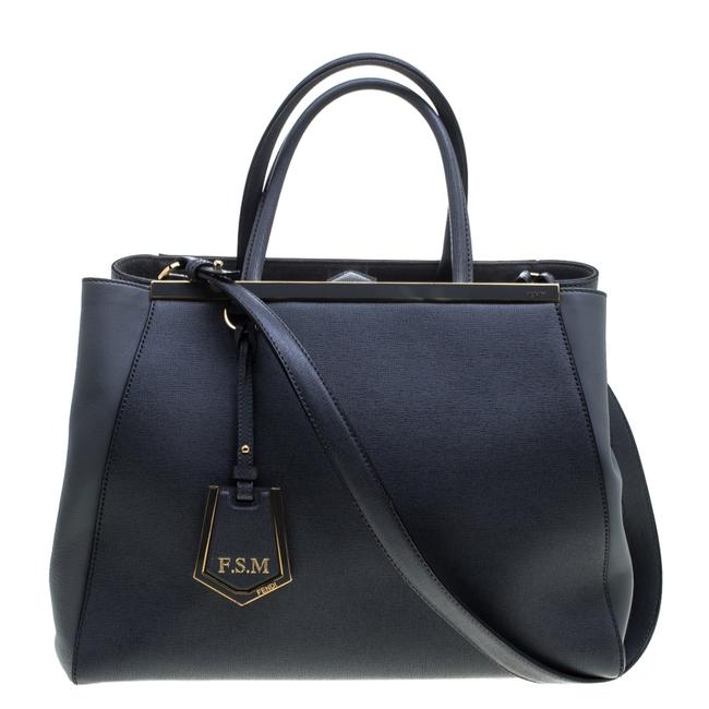 Fendi Medium 2jours Grey Leather Tote 