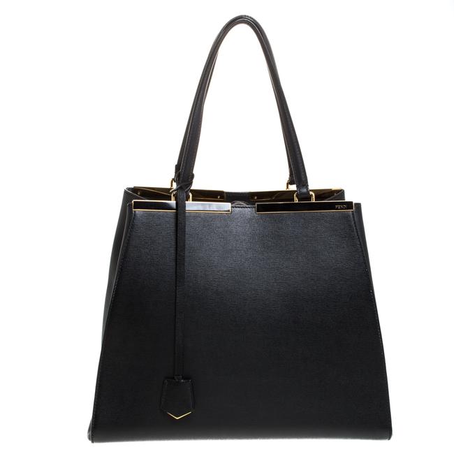 Fendi Medium 3jours Black Leather Tote 