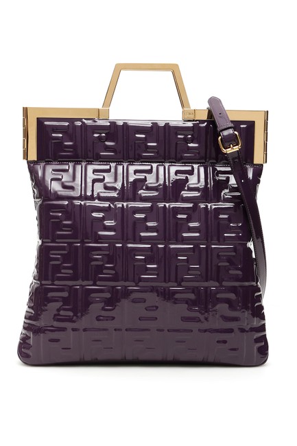 Fendi Medium Flat Purple Tote 