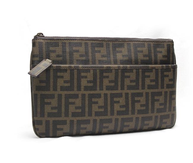 Fendi Belt Men's Nylon Hip Pouch Brown Pvc WeekendTravel Bag 