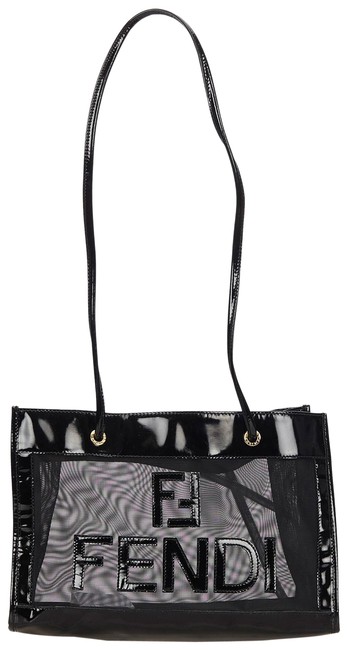 Fendi Bag Mesh Black Synthetic Tote 
