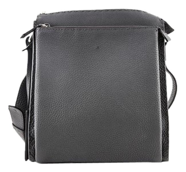 Fendi Grey Leather Messenger Bag 