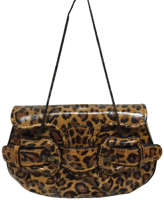 Fendi Mini B Brown Patent Leather Baguette 