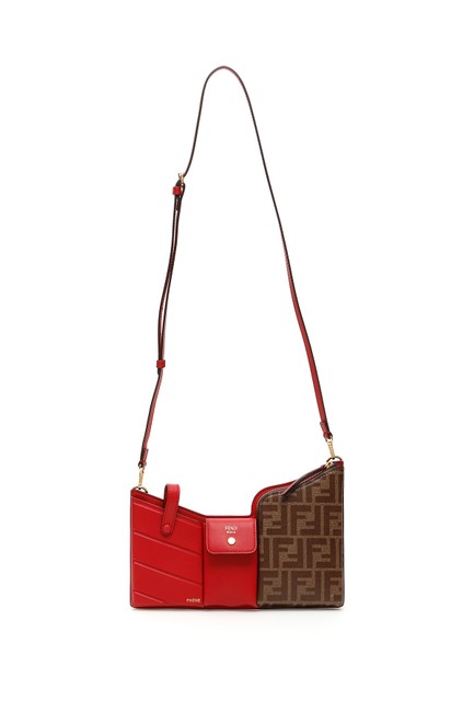 Fendi Mini Bag 3 Pockets Red Tote 