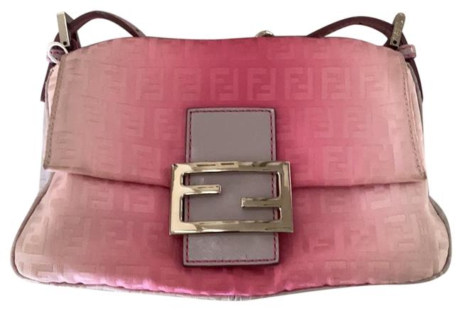 Fendi Mini Bag Gradient Shoulder Pink Leather Baguette 