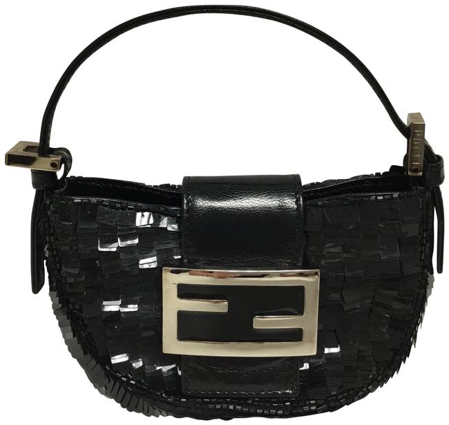 Fendi Mini Black Sequins Baguette 