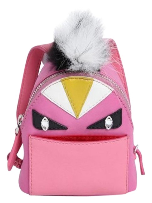 Fendi Charm Pink Leather Backpack 
