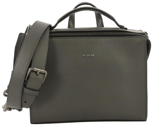 Fendi Mini Gray Leather Messenger Bag 