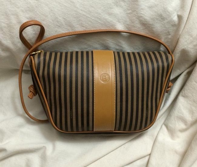 Fendi Mint Signature Stripes Shoulder Bag 
