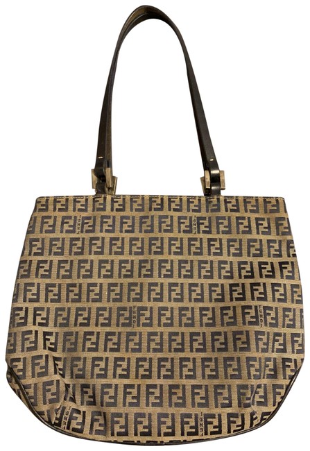 Fendi Monogram Black Canvas Tote 