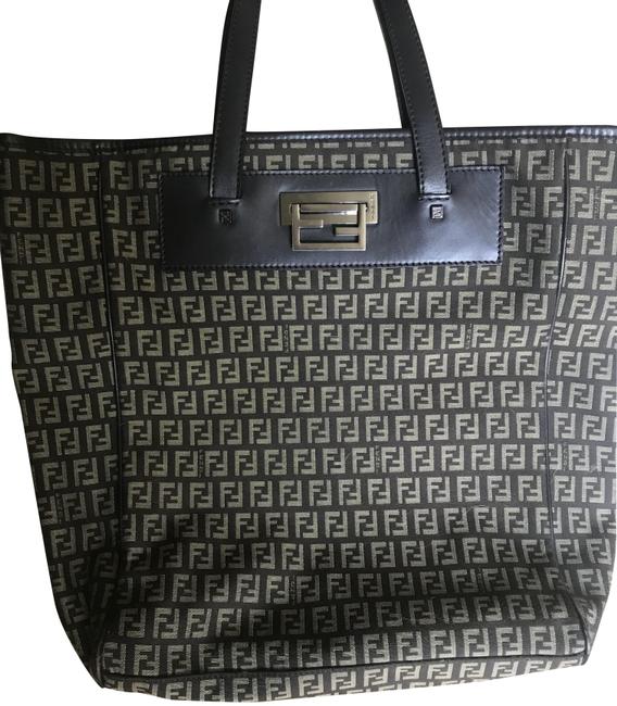 Fendi Monogram Brown Fabric Tote 