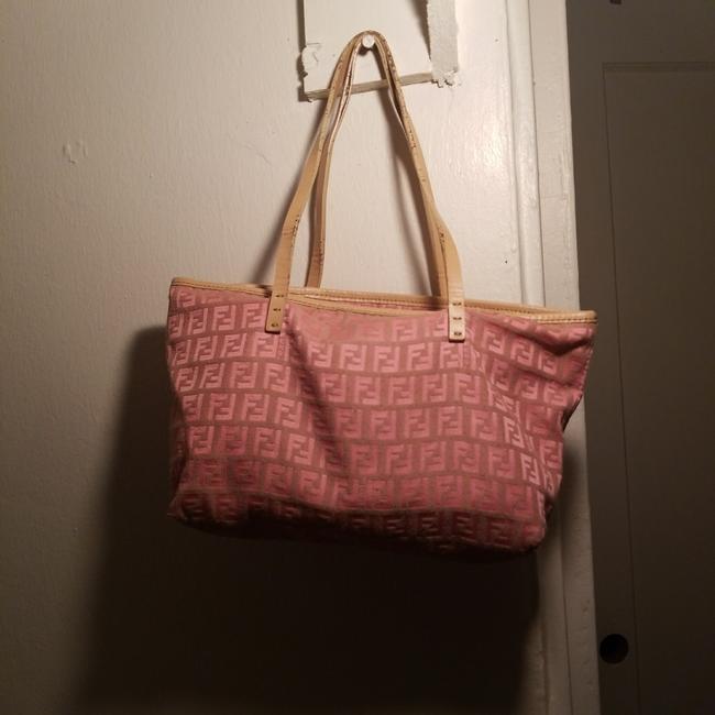 Fendi Monogram Canvas and Leather Tote 