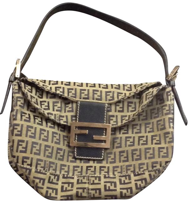 Fendi Monogram Canvas Navy Baguette 