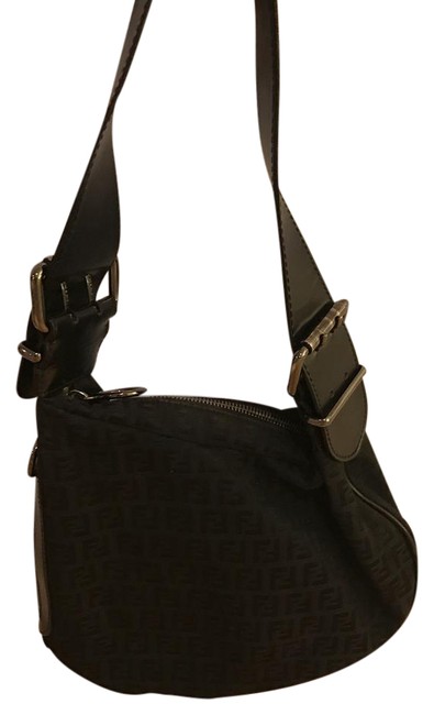 Fendi Monogram Oyster Black Shoulder Bag 