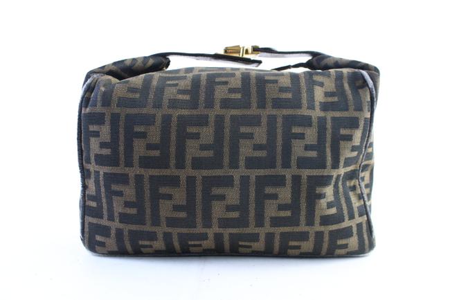 Fendi Monogram Zucca Buckle Boston 29fr0703 Brown Canvas WeekendTravel Bag 