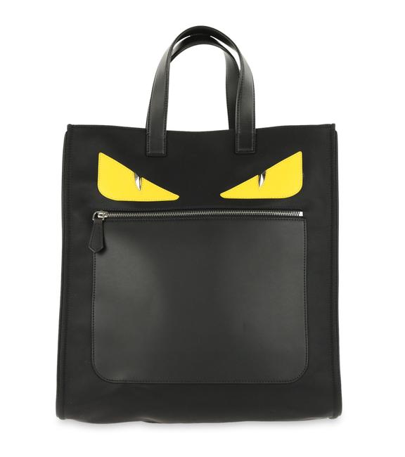 Fendi Monster Black Canvas Tote 