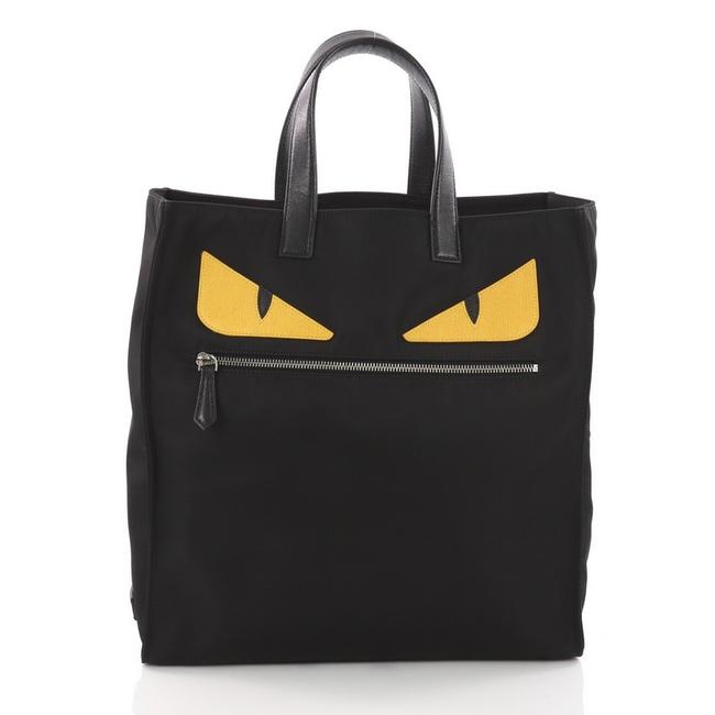 Fendi Monster Black Nylon Tote 