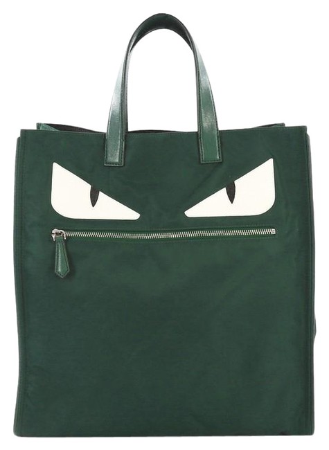 Fendi Monster Green Nylon Tote 