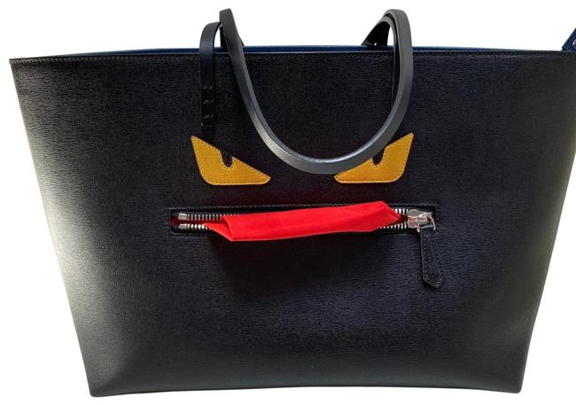 Fendi Monster In Black Leather Tote 