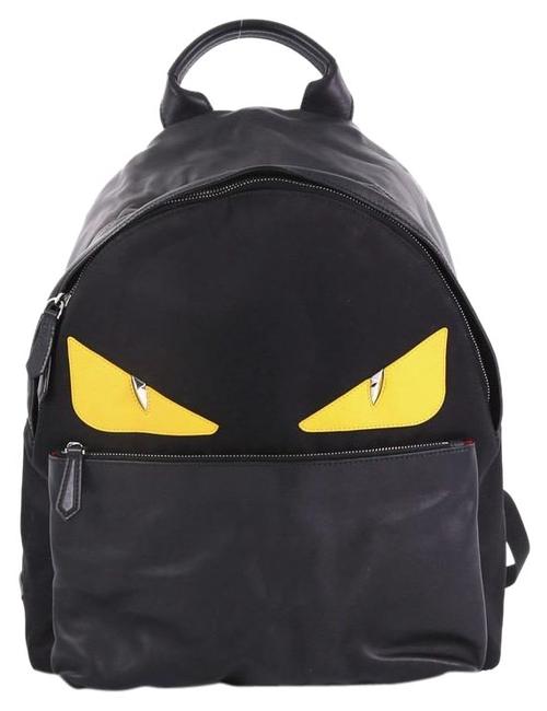 Fendi Monster Large Nylon and Leather Backpack 