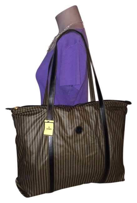 Fendi New* Vintage Giant Pequin WeekendTravel Bag 