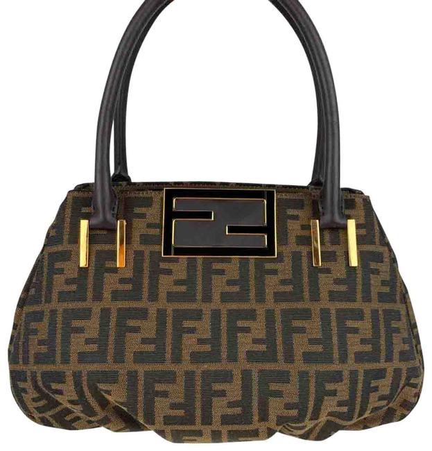 Fendi New Zucca Small Mia 8br674g1 Brown Tote 