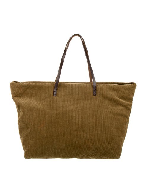 Fendi Or Satchel Style Purses Camel CorduroyBrown Lthr and Leather Tote 