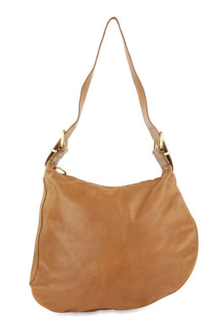 Fendi Oyster Brown Leather Shoulder Bag 