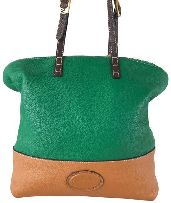 Fendi Pebbled Selleria Women's Sale Multicolor Leather Tote 