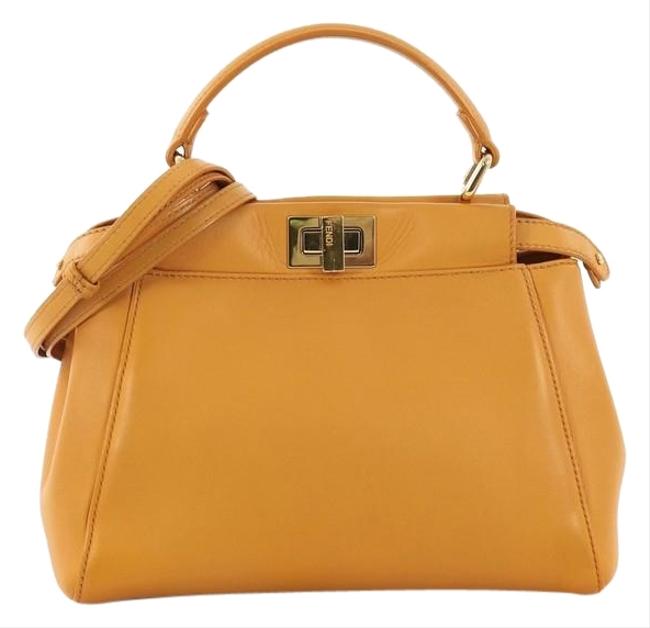 Fendi Peekaboo Leather Mini Tote 