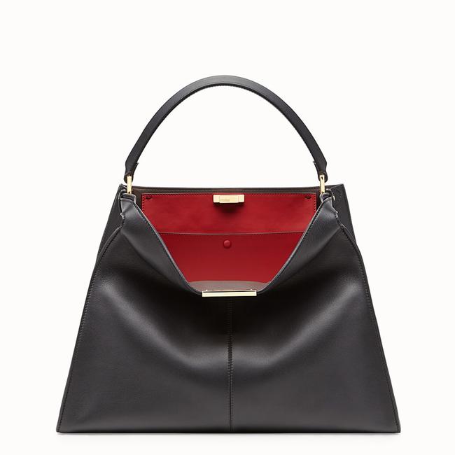 Fendi Peekaboo X Lite Black Leather Tote 
