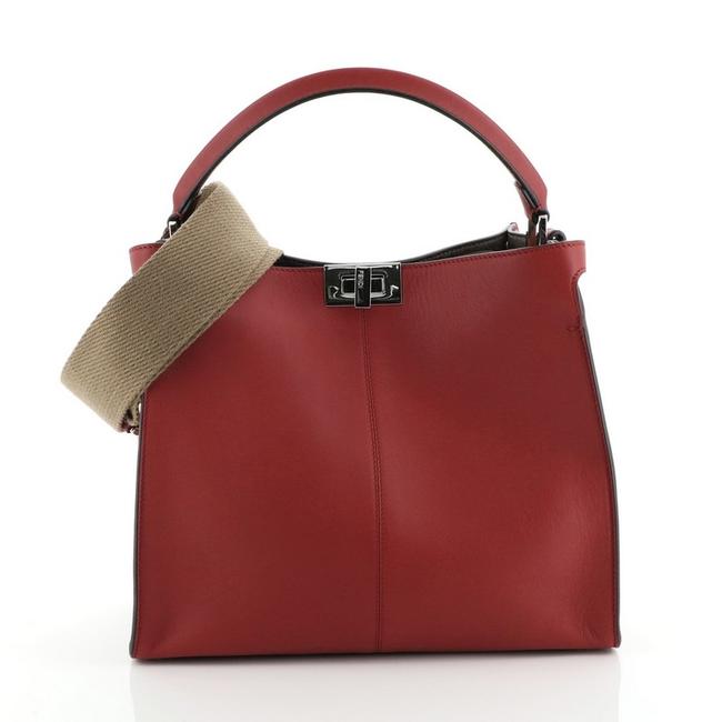 Fendi Peekaboo X lite Leather Mini Shoulder Bag 