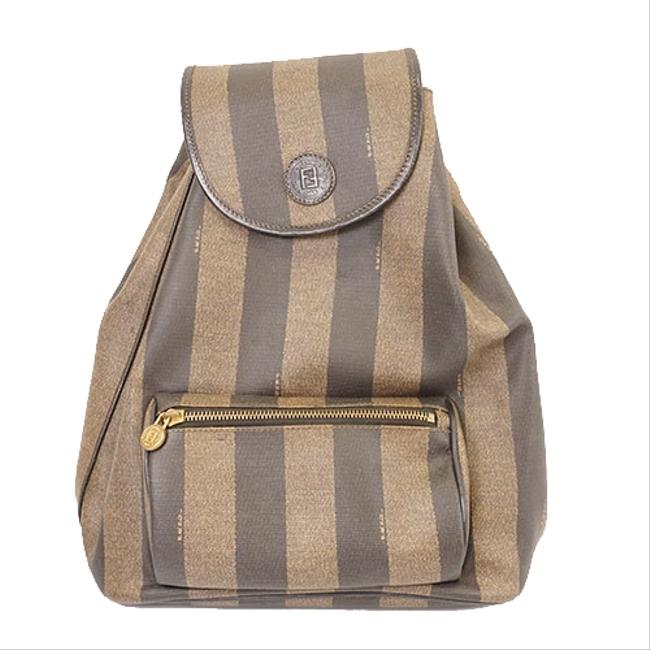 Fendi Pequin Women's Brown Pvc Backpack 
