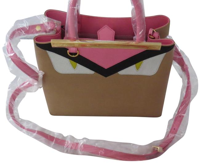 Fendi Petite 2 Jours Monster Tan Leather Tote 