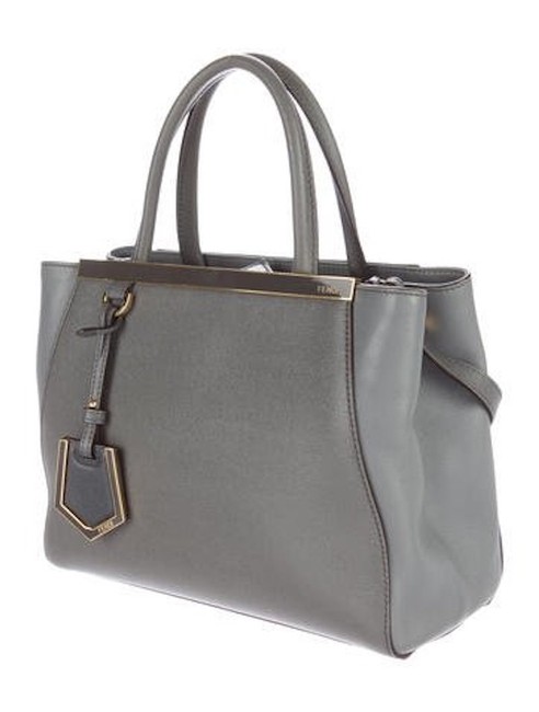 Fendi Petite 2jours Grey Leather Tote 