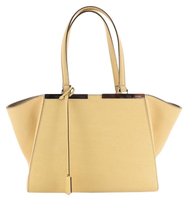 Fendi Petite 3jours Yellow Leather Tote 