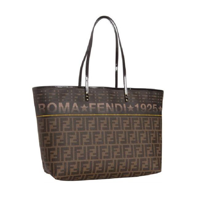 Fendi Bag Phony Roma 1925 Limited Edition Logo Bi color Pvc Tote 