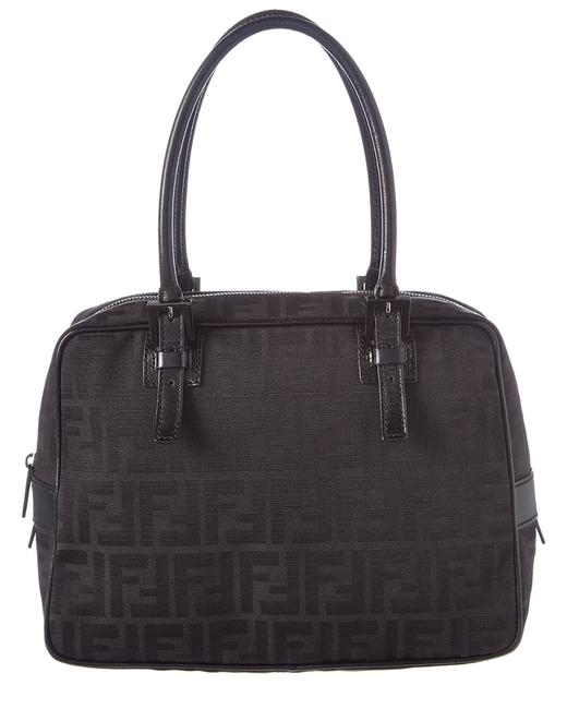 Fendi Pre owned Black Zucca Canvas Handbag No Color Tote 