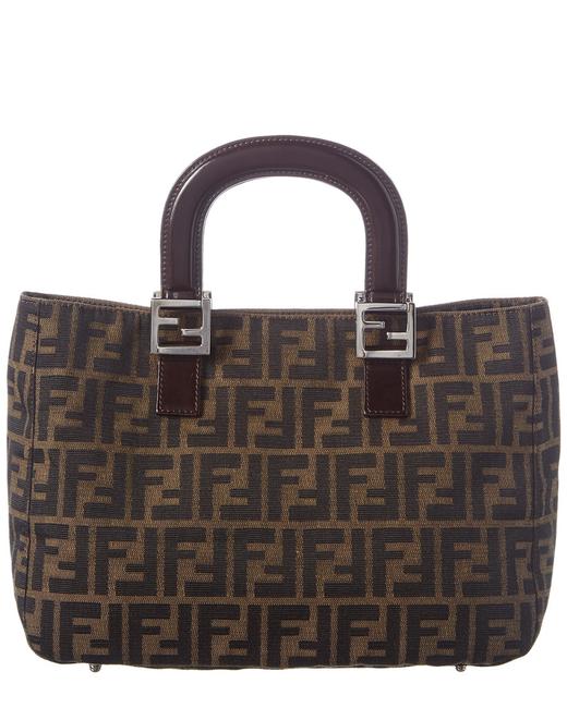 Fendi Pre owned Brown Zucca Canvas Handbag Tote 