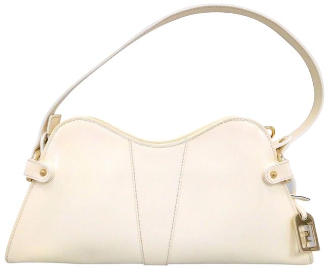 Fendi PurseDesigner Purses Cream Patent LeatherGold Shoulder Bag 