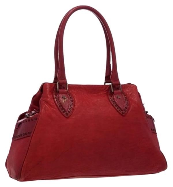 Fendi Rare Unique Red Leather Shoulder Bag 