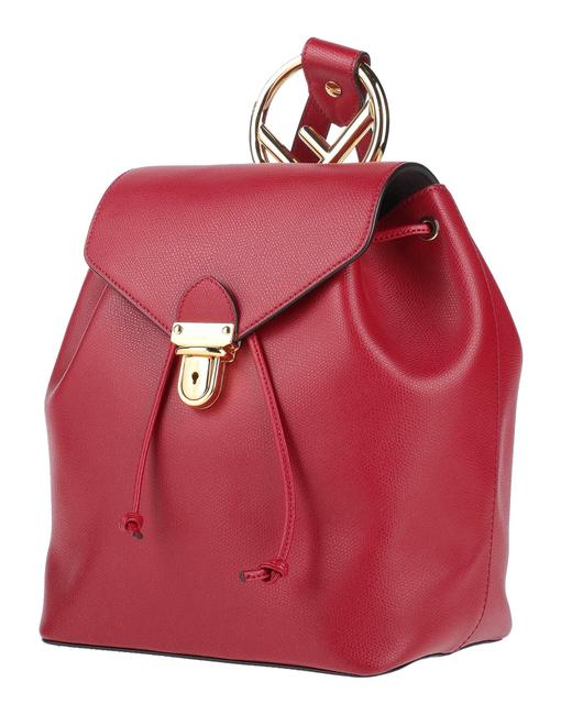 Fendi Red Calfskin Leather Backpack 