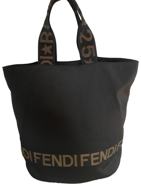 Fendi Roma 1925 Black Canvas Tote 
