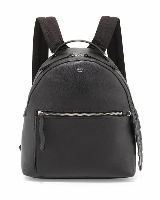 Fendi Roma Large Croc Tail Black Leather Backpack 