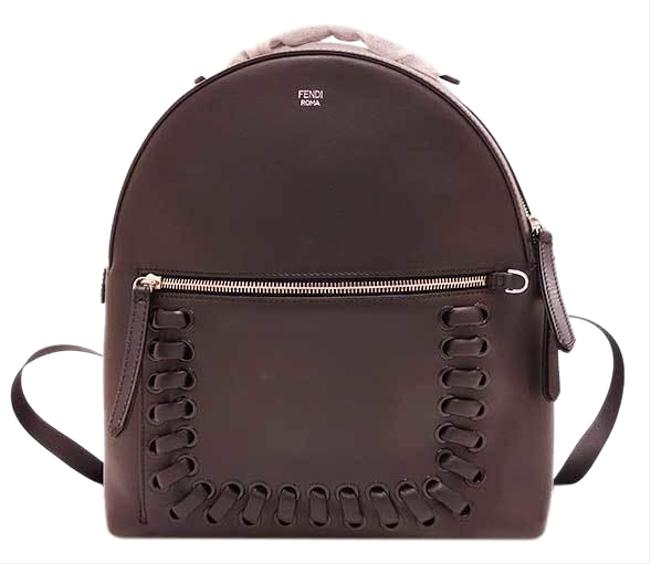 Fendi Rucksack Ladies Men Black Leather Backpack 
