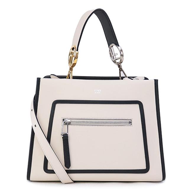 Fendi Runaway Beige Leather Tote 