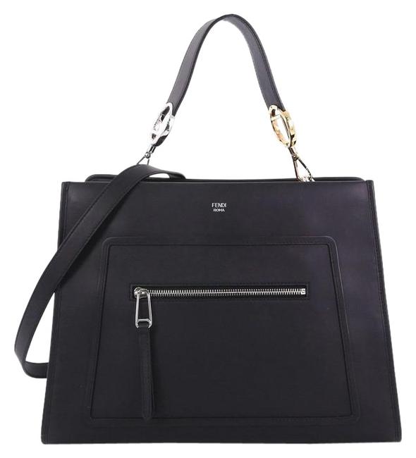 Fendi Runaway Handbag Regular Black Leather Tote 